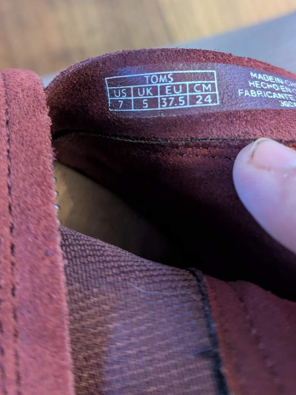 Toms Perforated Suede Ankle Booties in Plum - Size US 7